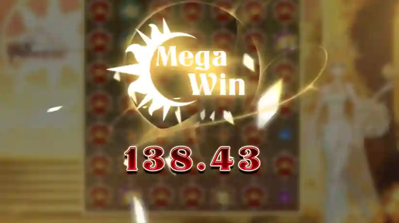 Sun Princess Mega Win screen displaying a 138.43 win with glowing sun effects